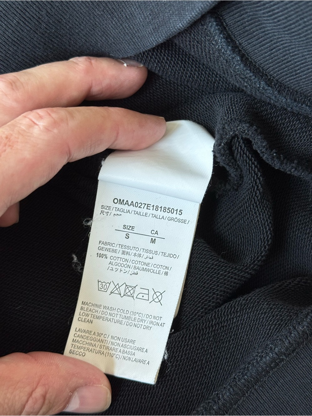 Off-White c/o Virgil Abloh Hoodie with Pink Hex Logo and White Scribble Back - Picture 8 of 9